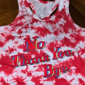 Freeze pink tie dye top XS